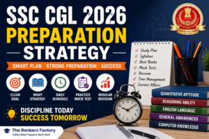 SSC CGL 2026 Preparation Strategy SSC CGL 2026 Preparation Strategy infographic featuring study plan, mock tests, revision strategy, time management, best books and SSC exam preparation tips.